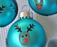 Reindeer thumbprint ornaments