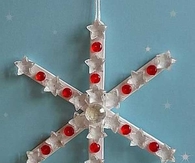 Popsicle stick snowflakes