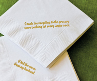 Clever cocktail napkins