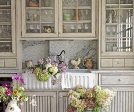 Fresh Lilacs in a Vintage Kitchen