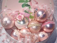 Pretty Pink Christmas Ornaments