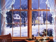 Winter Window Illustration