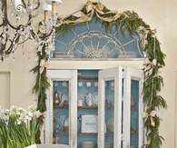 Blue and white holiday house