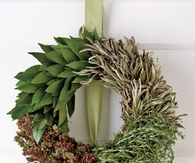 Edible herb wreath