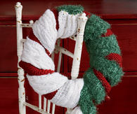 Upcycled scarf wreath