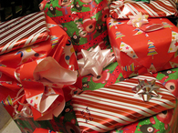 Xmas wrapped presents