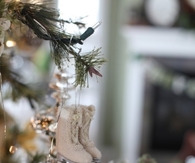 Mini ice skate ornament