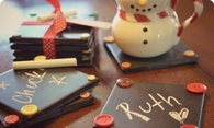 Chalkboard set handmade gift