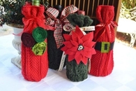 Wine wrapping christmas gifts