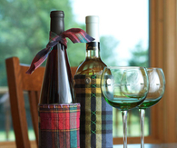 Wine wrapping christmas gifts