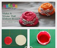 Make A Straw Hat Ribbon Brooch