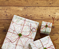 Road map gift wrap