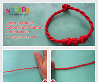 Learn to Make Button Knot - Button Knot Bracelet
