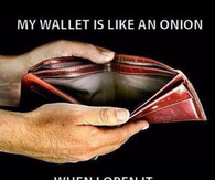 my wallet is like an onion