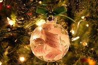 Quote filled ornament
