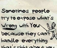 Cant Handle Whats Right With You