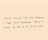 Minds Change Like Weather