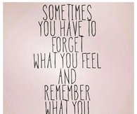 Forget How You Feel