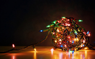 Tangled christmas lights