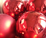 Large red ornaments