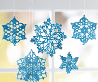 Crochet snowflake crafts