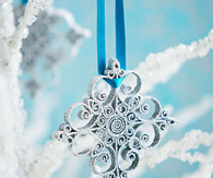 Quilled snowflake ornament