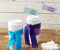 Felt scarf cup wraps