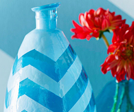 Icy Chevron Vase