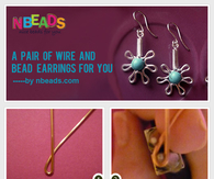 A Pair of Wire And Bead Earrings for You