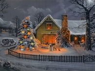 Christmas Illustration Christmas House