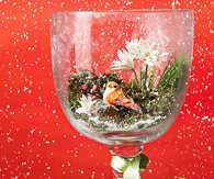Open air snow globe