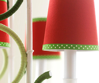 Colorful chandelier covers
