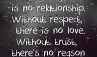 Without trust, there is no reason