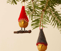 Almond bird ornaments