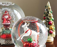 Homemade holiday snow globe