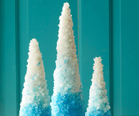 Crystallized christmas trees