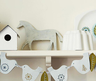 Felt  dove garland