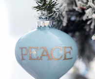 Painted glass ornament