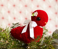 Wool yarn bird ornament