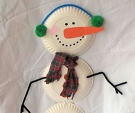 DIY Paper Plate Snowman