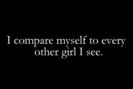 I compare myself