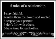 5 rules of a relationship