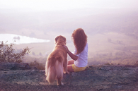 Girl and dog