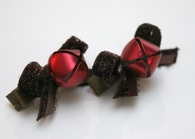 Jingle bell hair clips