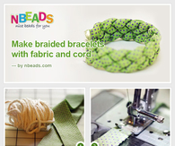 Make Braided Bracelets with Fabric And Cord