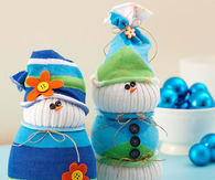 Cute sock snowman