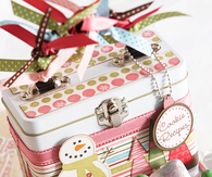 Snowman recipe box