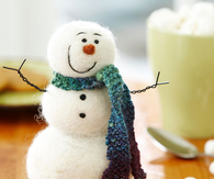 Felted frosty the Snowman Craft