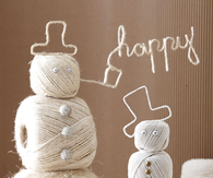 Festive twine snowman