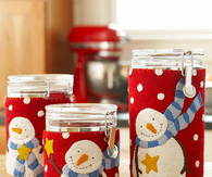 Snowman canister covers